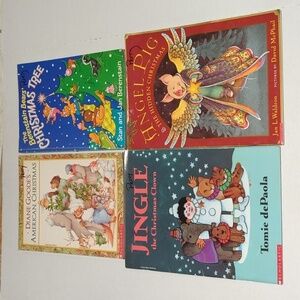 Scholastic Christmas Book Lot of 4 Fictional Books Misc. Authors - Used